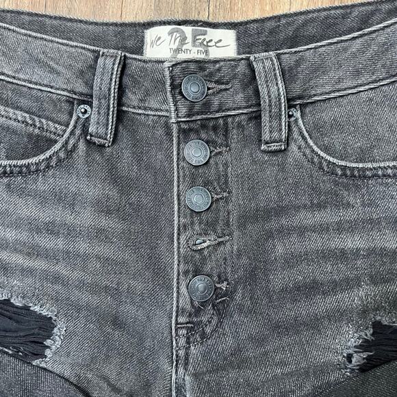 Free People X We The Free Women's Romeo Rolled Cut Off‎ Black Mambo Size 25 - Picture 9 of 12
